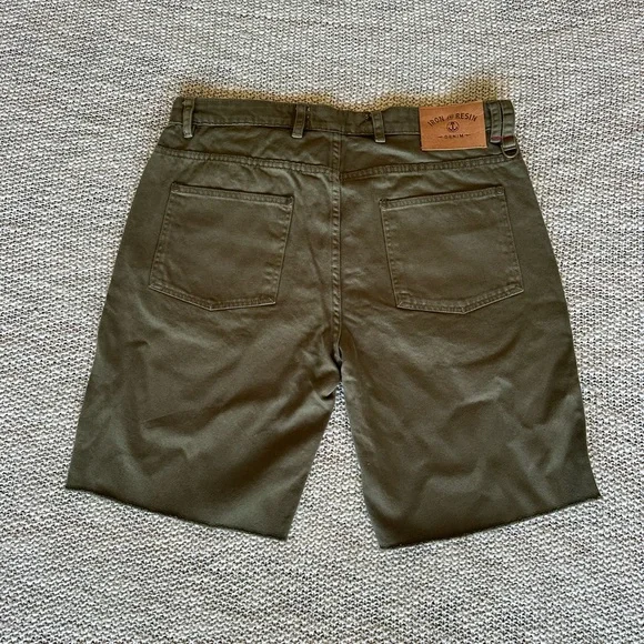 Olive Green Men's Shorts - Picture 3 of 4